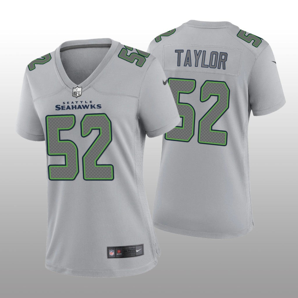 Seattle Seahawks Darrell Taylor Gray Jersey Atmosphere Fashion Game Women's