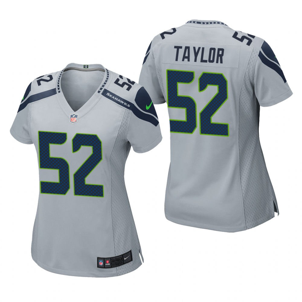 Seattle Seahawks Darrell Taylor Gray Jersey Game Women's
