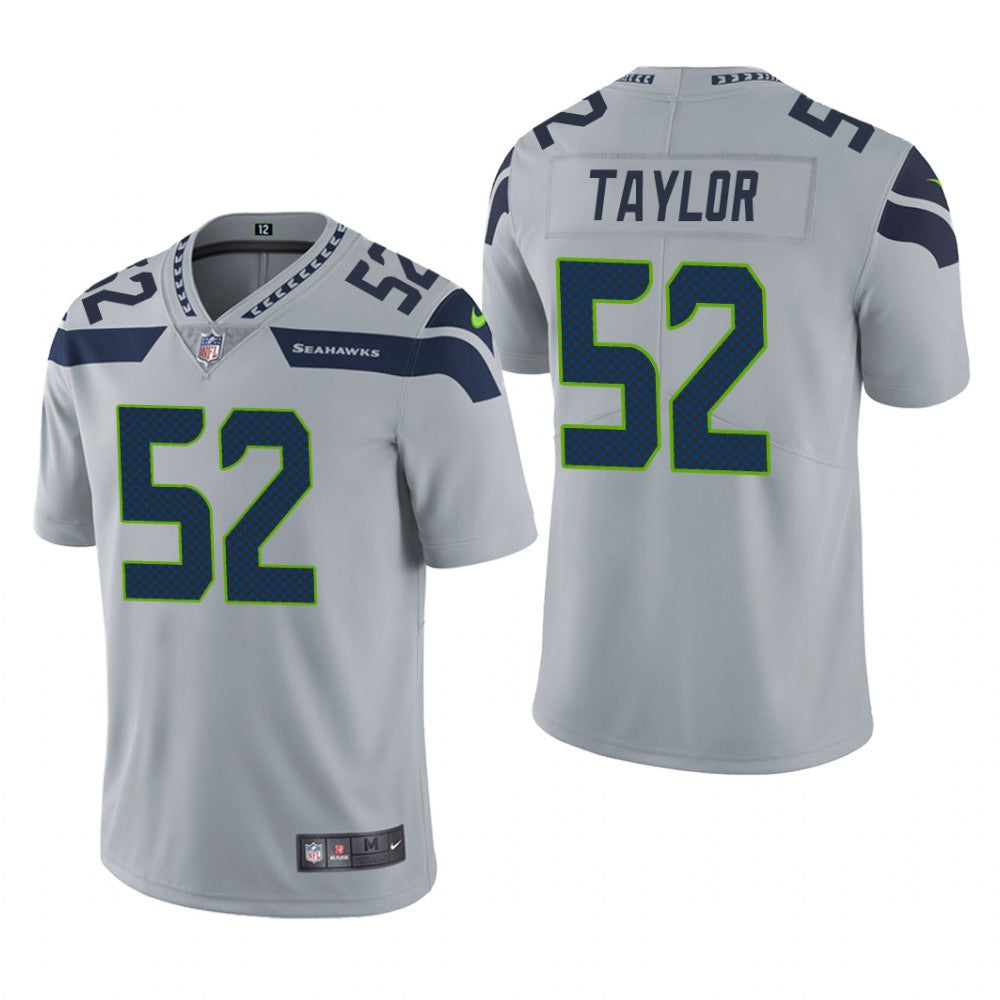 Seattle Seahawks Darrell Taylor Gray Jersey Vapor Limited Men's