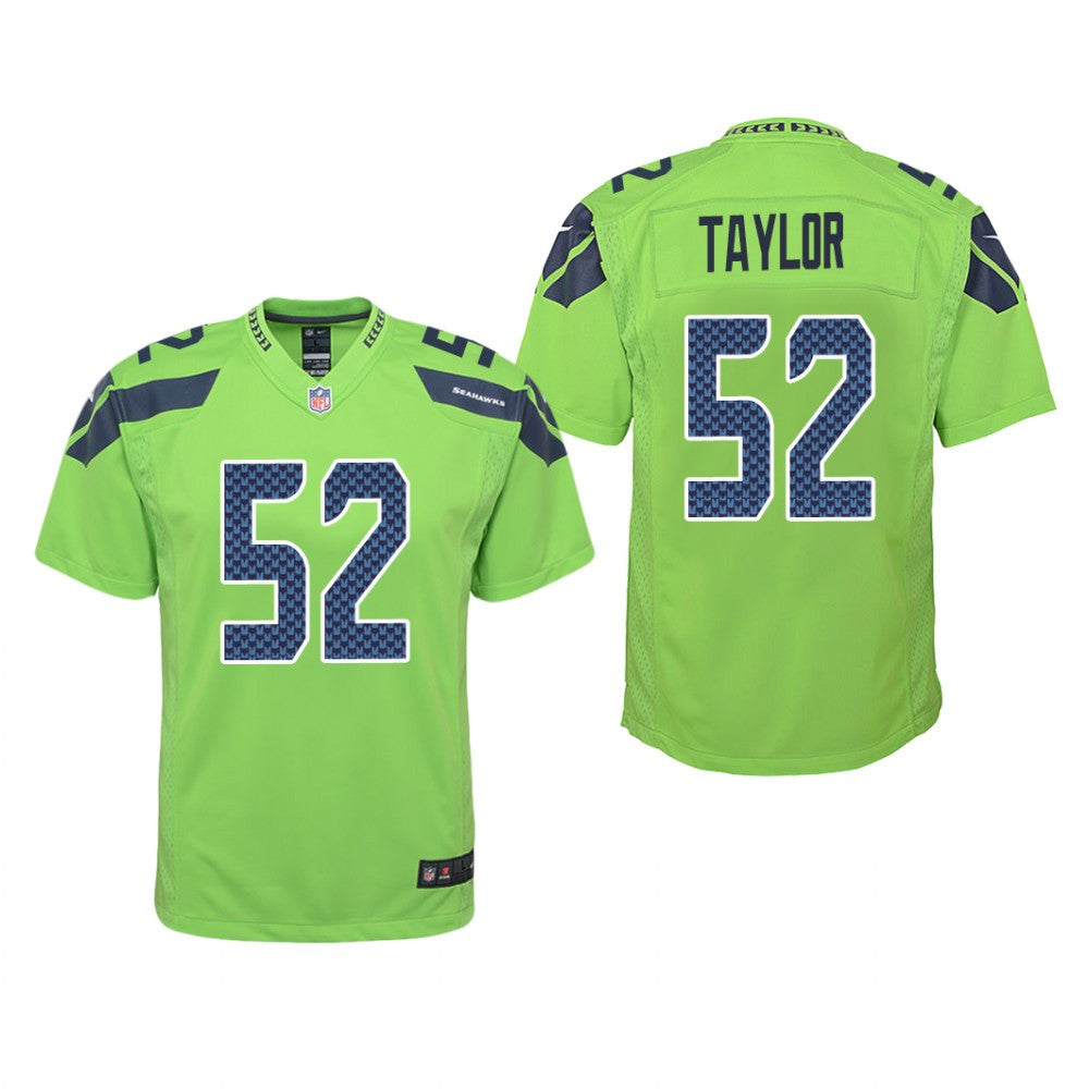 Seattle Seahawks Darrell Taylor Green Jersey Color Rush Game Youth