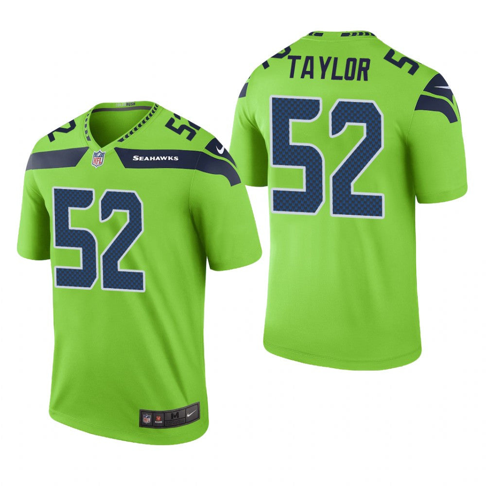 Seattle Seahawks Darrell Taylor Green Jersey Color Rush Legend Men's