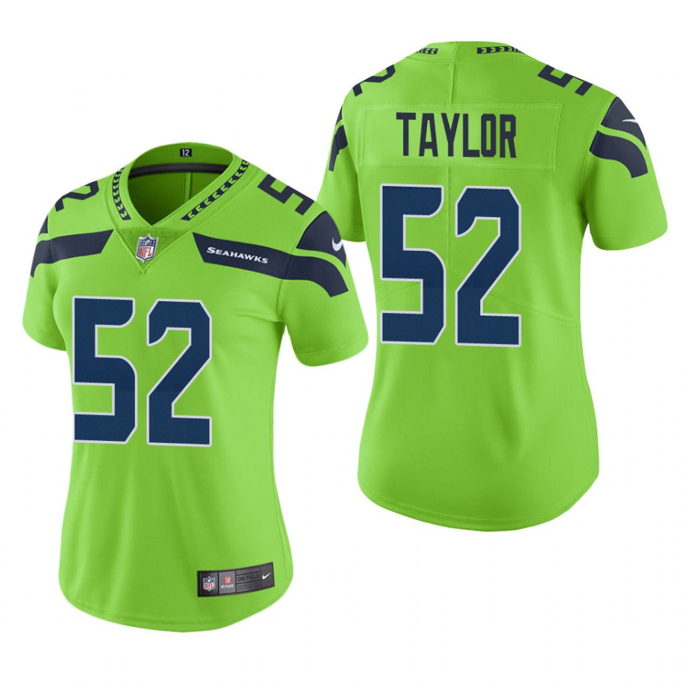 Seattle Seahawks Darrell Taylor Green Jersey Color Rush Limited Women's