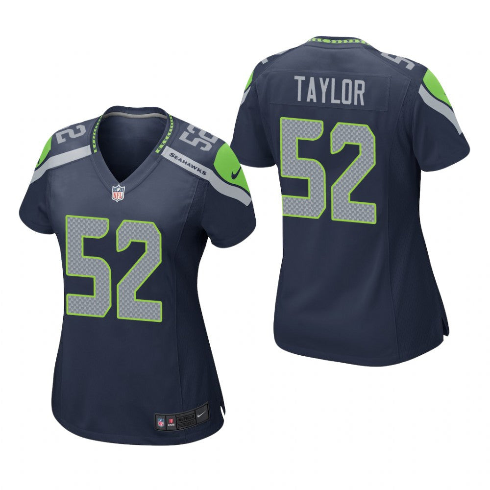 Seattle Seahawks Darrell Taylor Navy Jersey Game Women's