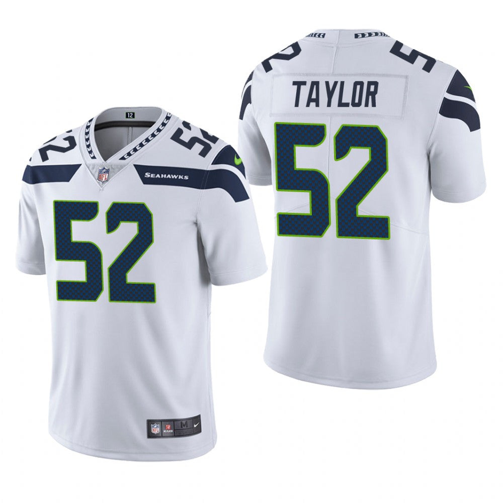 Seattle Seahawks Darrell Taylor White Jersey Vapor Limited Men's
