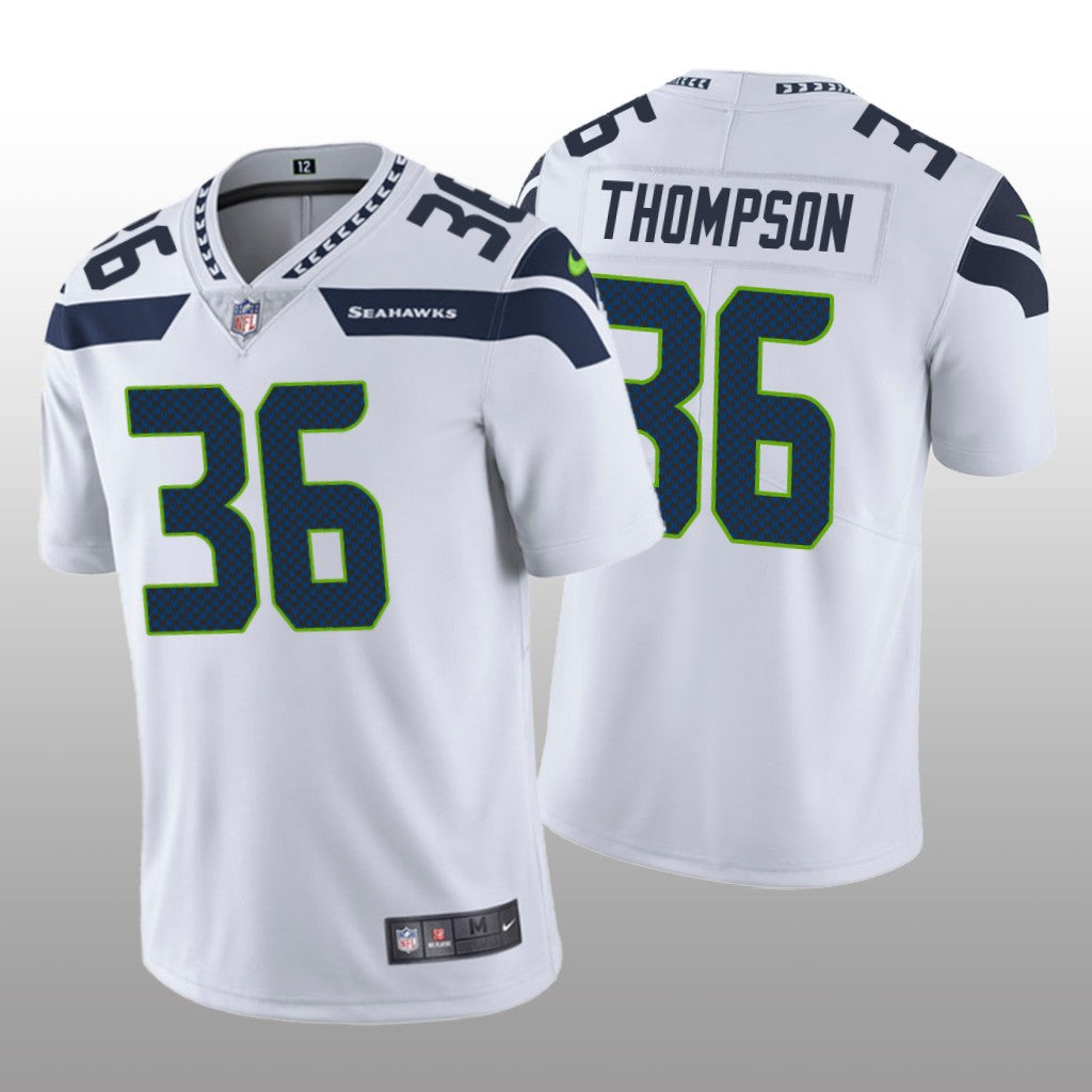 Seattle Seahawks Darwin Thompson White Jersey Vapor Limited Vapor Limited Men's