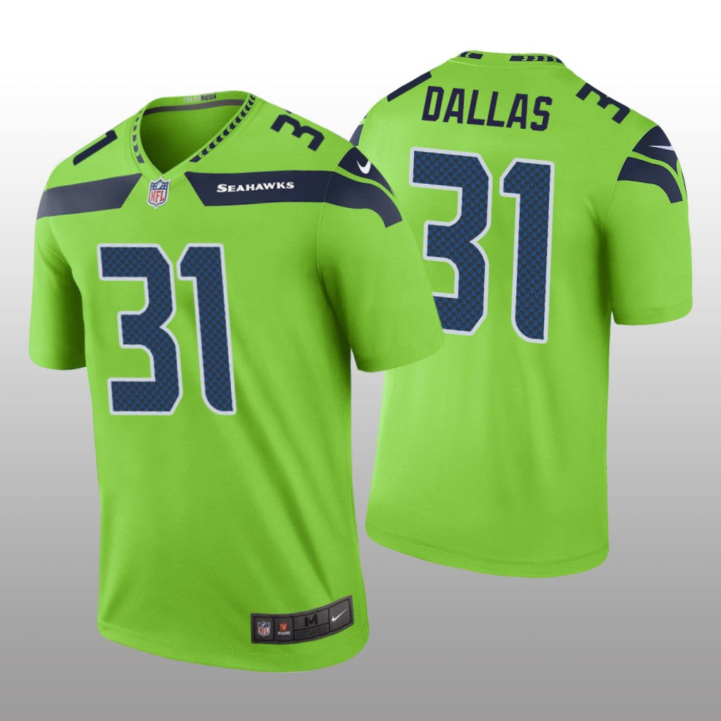 Seattle Seahawks DeeJay Dallas Green Jersey Color Rush Legend Men's