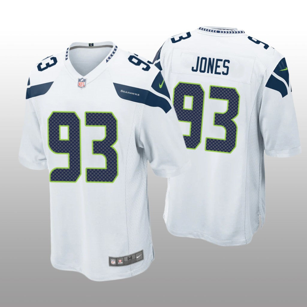 Seattle Seahawks Dre&'mont Jones White Jersey Game Men's