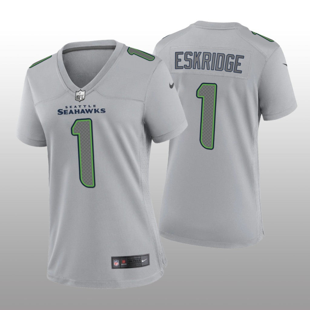 Seattle Seahawks D&'Wayne Eskridge Gray Jersey Atmosphere Fashion Game Women's