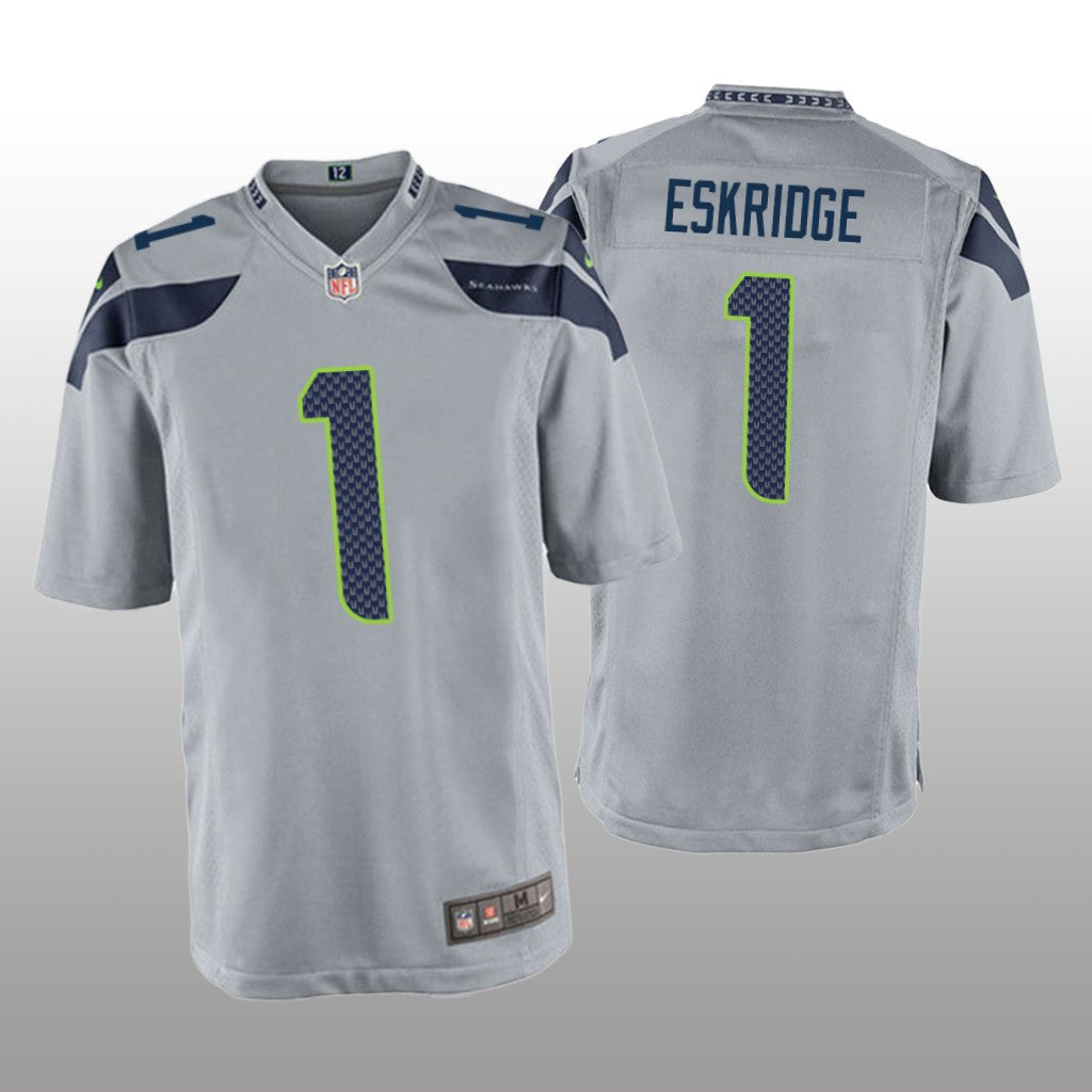 Seattle Seahawks D&'Wayne Eskridge Gray Jersey Game Men's