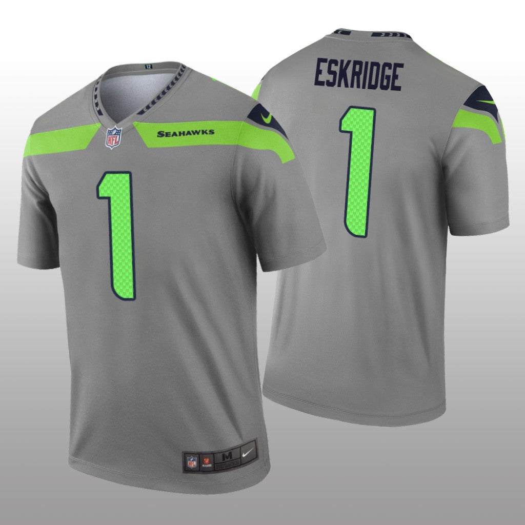 Seattle Seahawks D&'Wayne Eskridge Gray Jersey Inverted Legend Men's
