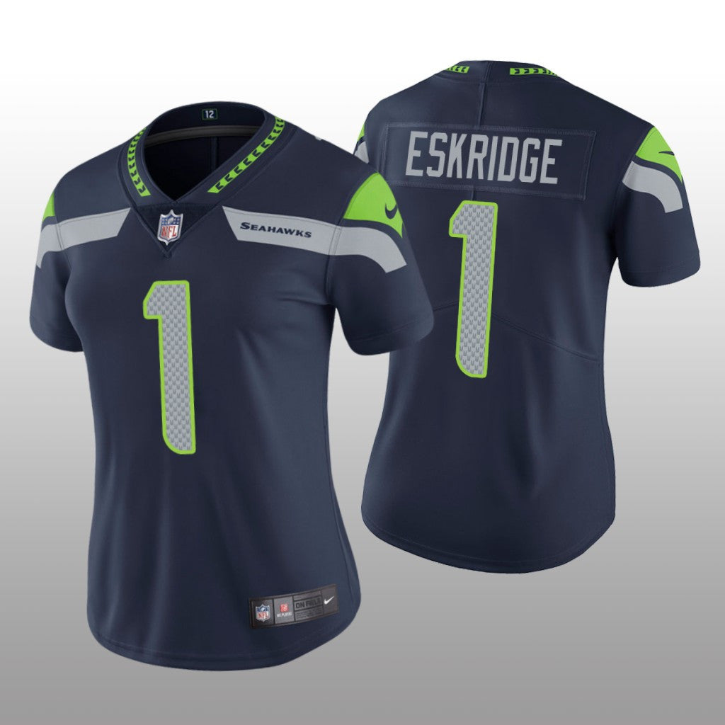 Seattle Seahawks D&'Wayne Eskridge Navy Jersey Vapor Limited Women's