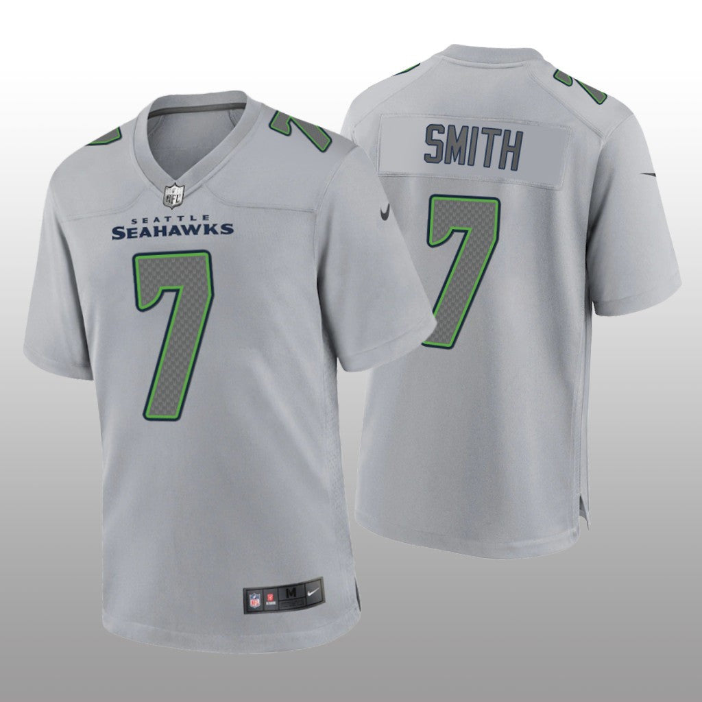Seattle Seahawks Geno Smith Gray Jersey Atmosphere Fashion Game Men's