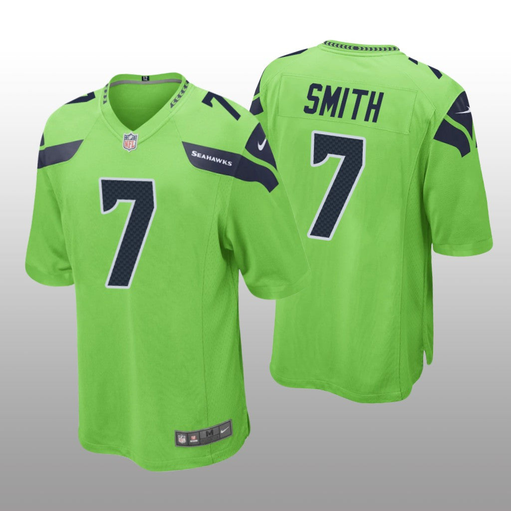 Seattle Seahawks Geno Smith Neon Green Jersey Game Men's