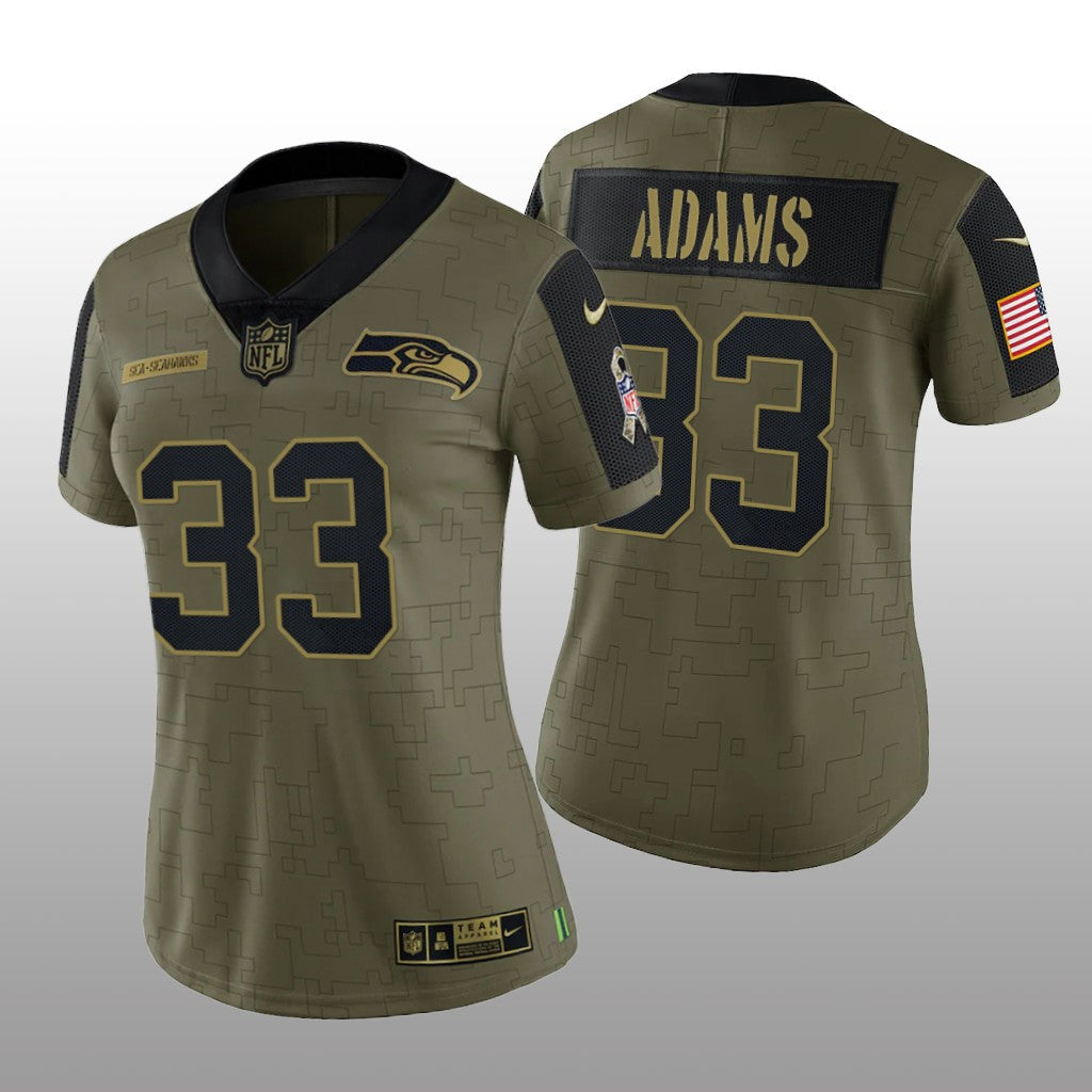 Seattle Seahawks Jamal Adams Olive Limited Jersey Salute To Service Women's