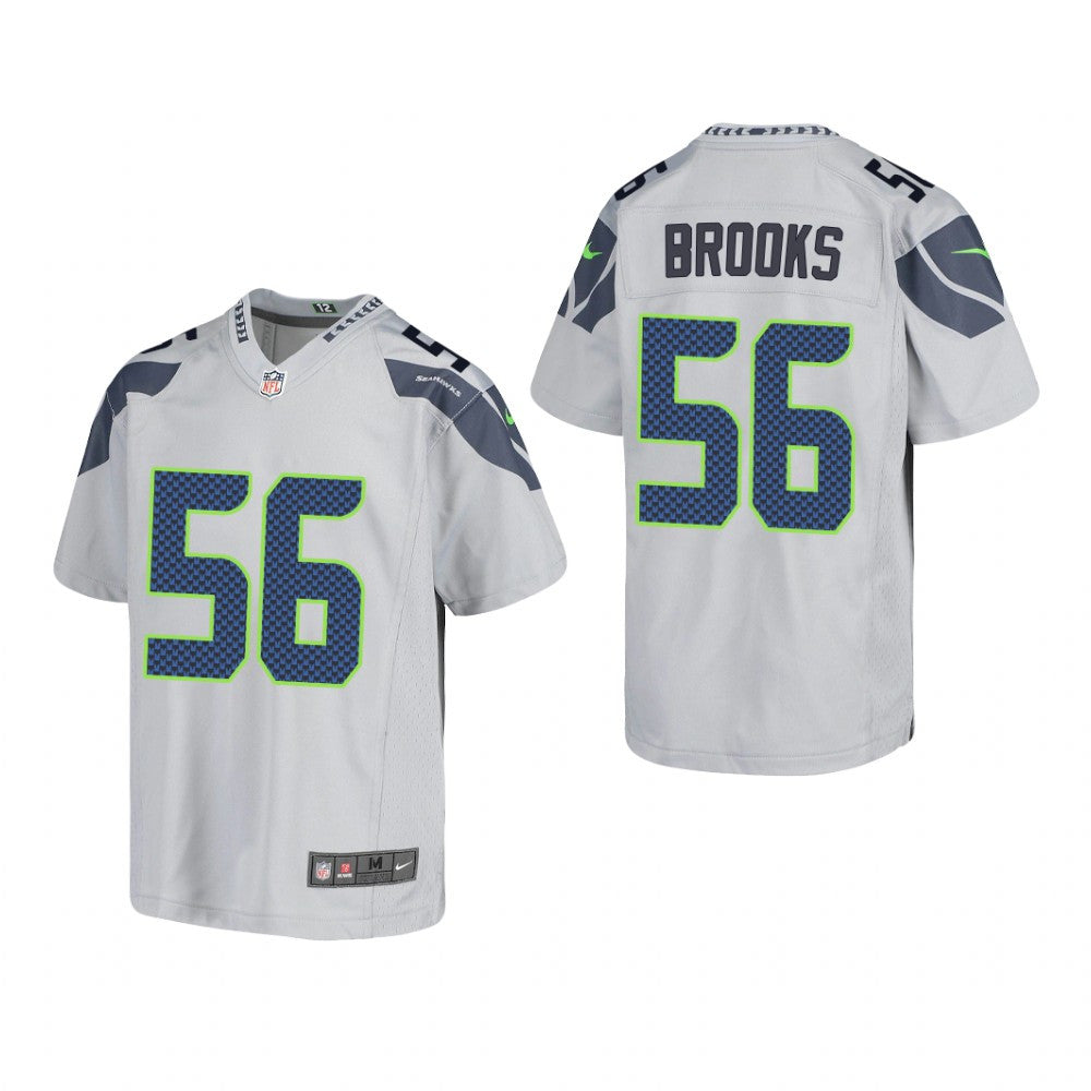 Seattle Seahawks Jordyn Brooks Gray Jersey Game Youth