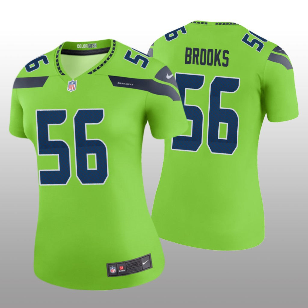 Seattle Seahawks Jordyn Brooks Green Jersey Color Rush Legend Women's