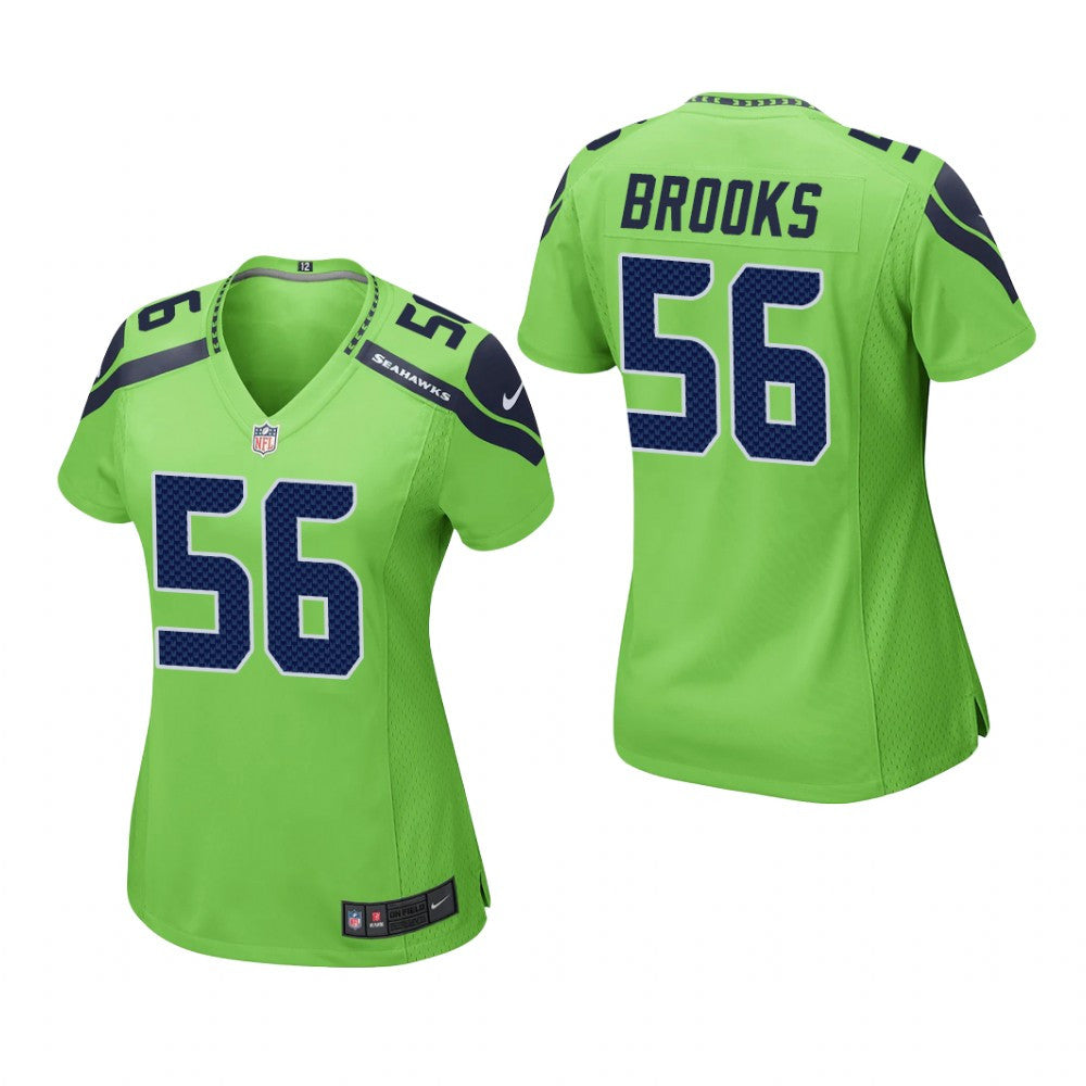 Seattle Seahawks Jordyn Brooks Neon Green Jersey Game Women's