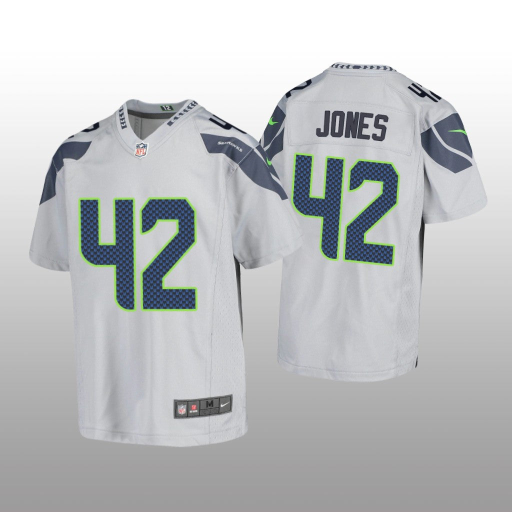 Seattle Seahawks Josh Jones Gray Jersey Game Youth