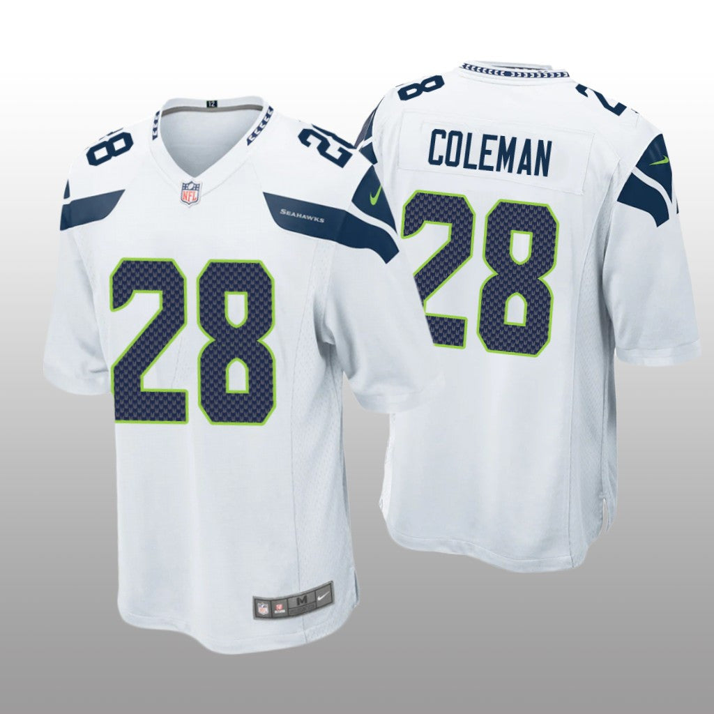 Seattle Seahawks Justin Coleman White Jersey Game Men's
