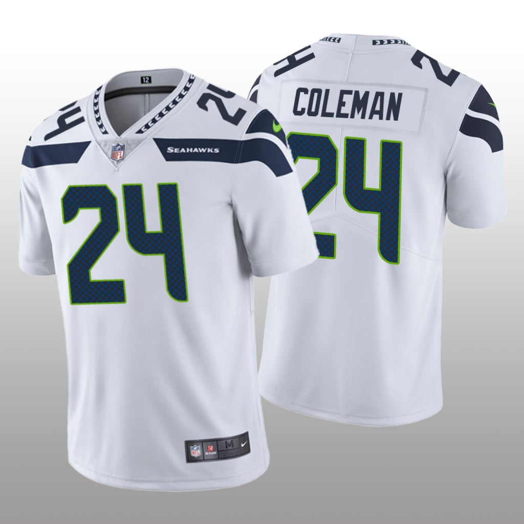 Seattle Seahawks Justin Coleman White Jersey Vapor Limited Vapor Limited Men's
