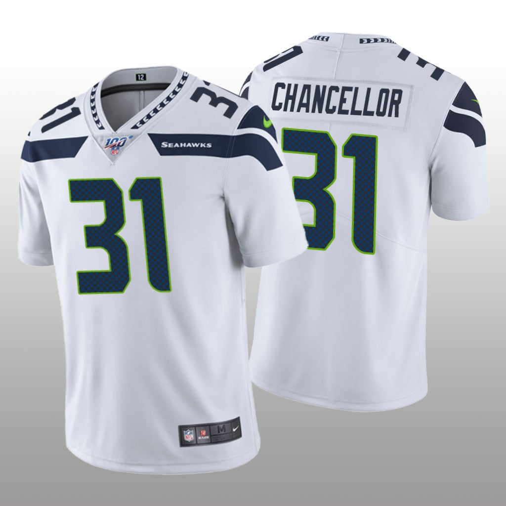 Seattle Seahawks Kam Chancellor White Vapor Limited Jersey 100th Season Men's