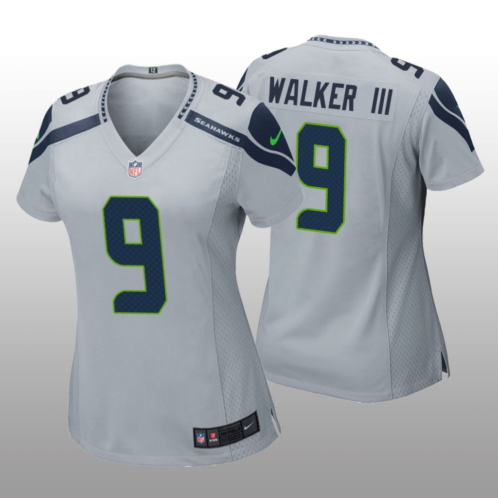 Seattle Seahawks Kenneth Walker III Gray Jersey Game Women's
