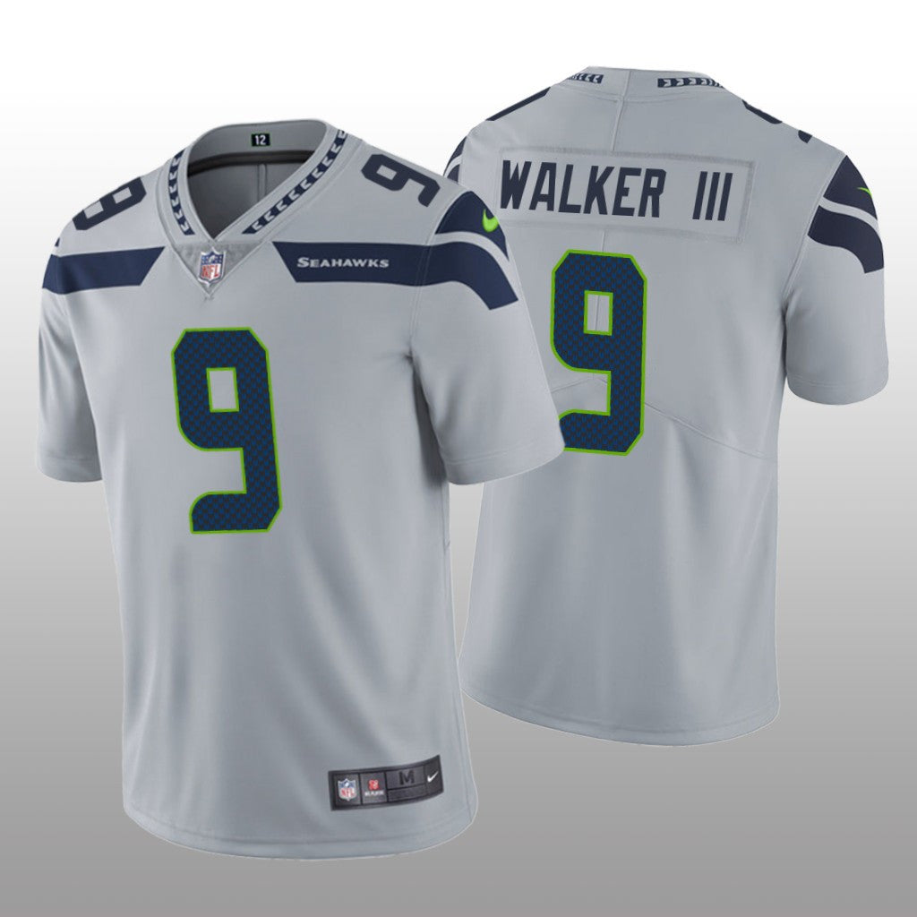 Seattle Seahawks Kenneth Walker III Gray Jersey Vapor Limited Men's