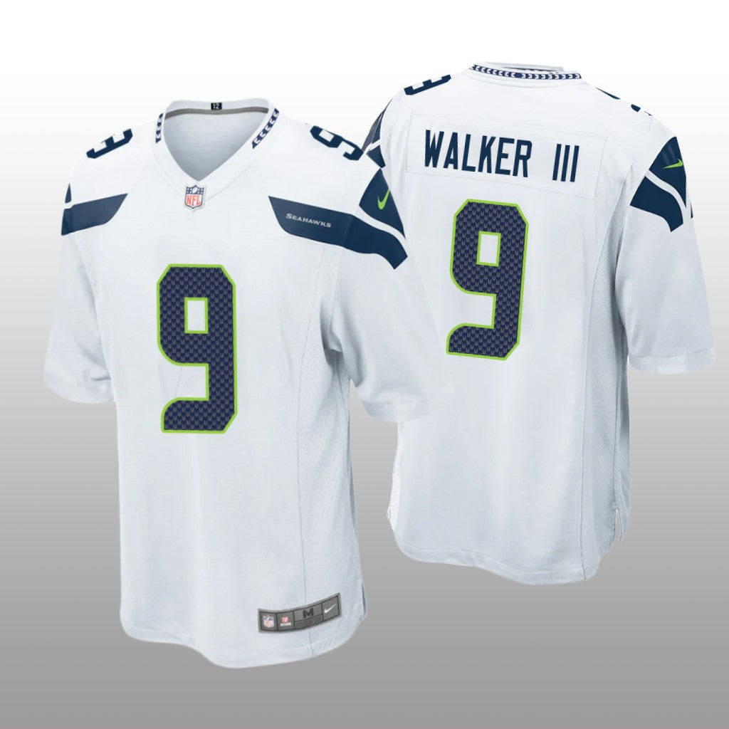 Seattle Seahawks Kenneth Walker III White Jersey Game Men's