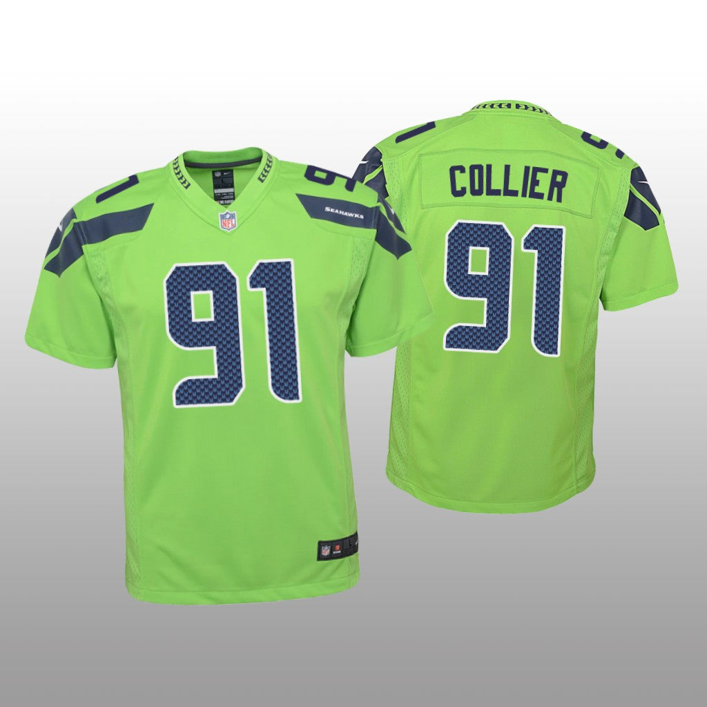 Seattle Seahawks L.J. Collier Green Jersey Game Youth