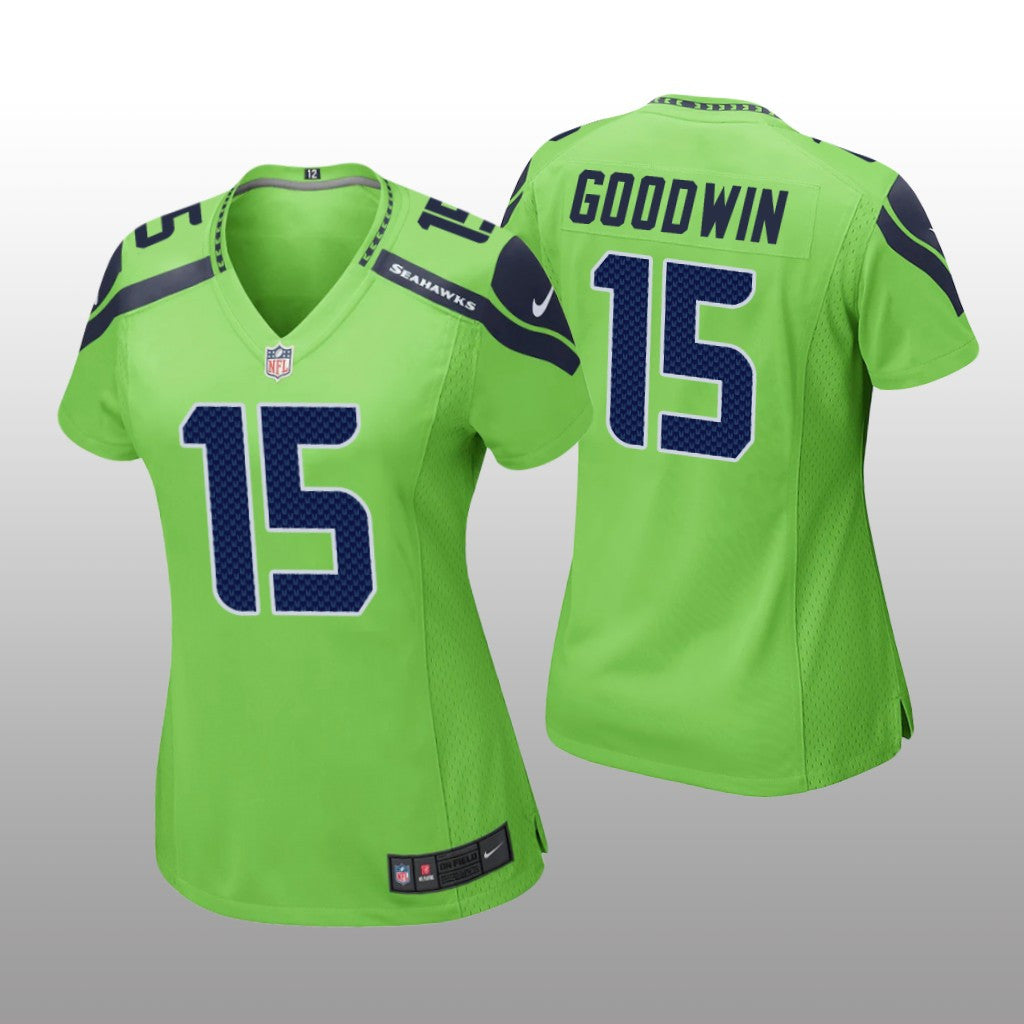 Seattle Seahawks Marquise Goodwin Neon Green Jersey Game Women's