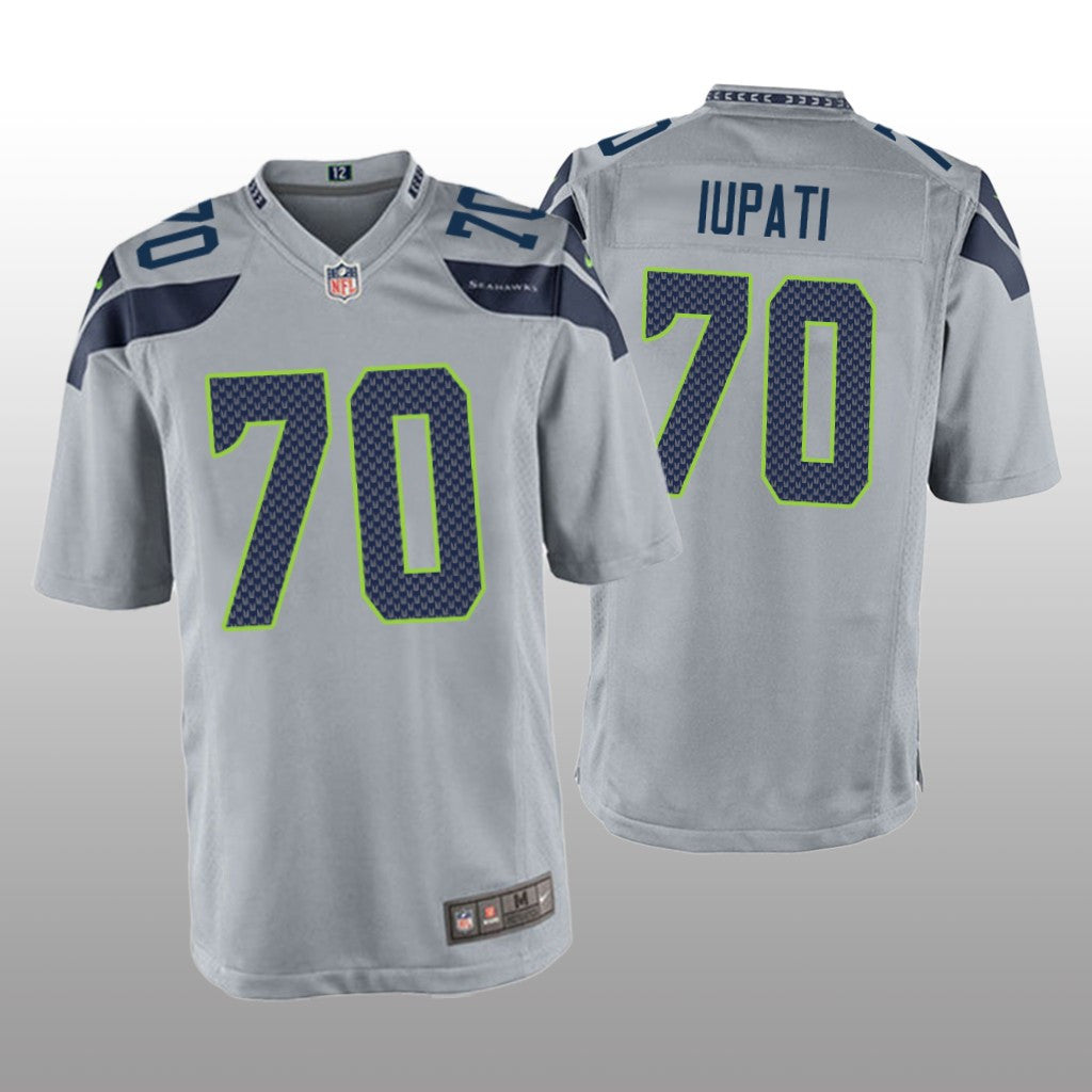 Seattle Seahawks Mike Iupati Gray Jersey Game Men's