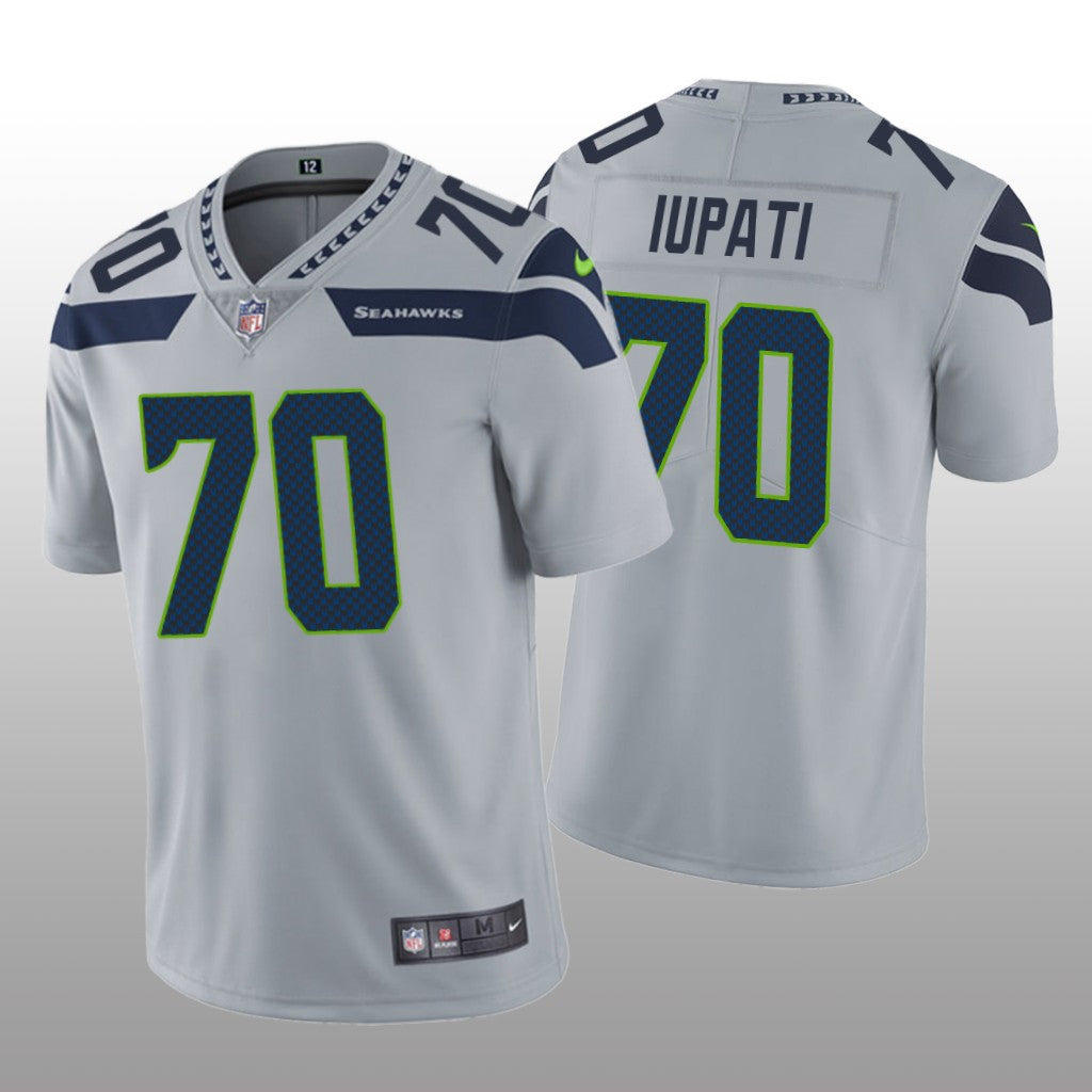 Seattle Seahawks Mike Iupati Gray Jersey Vapor Limited Men's