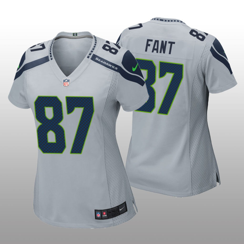 Seattle Seahawks Noah Fant Gray Jersey Game Women's