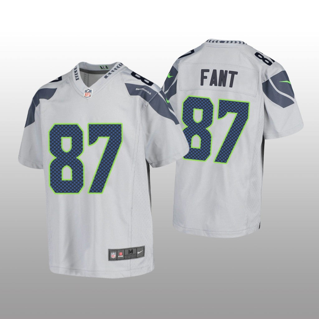 Seattle Seahawks Noah Fant Gray Jersey Game Youth