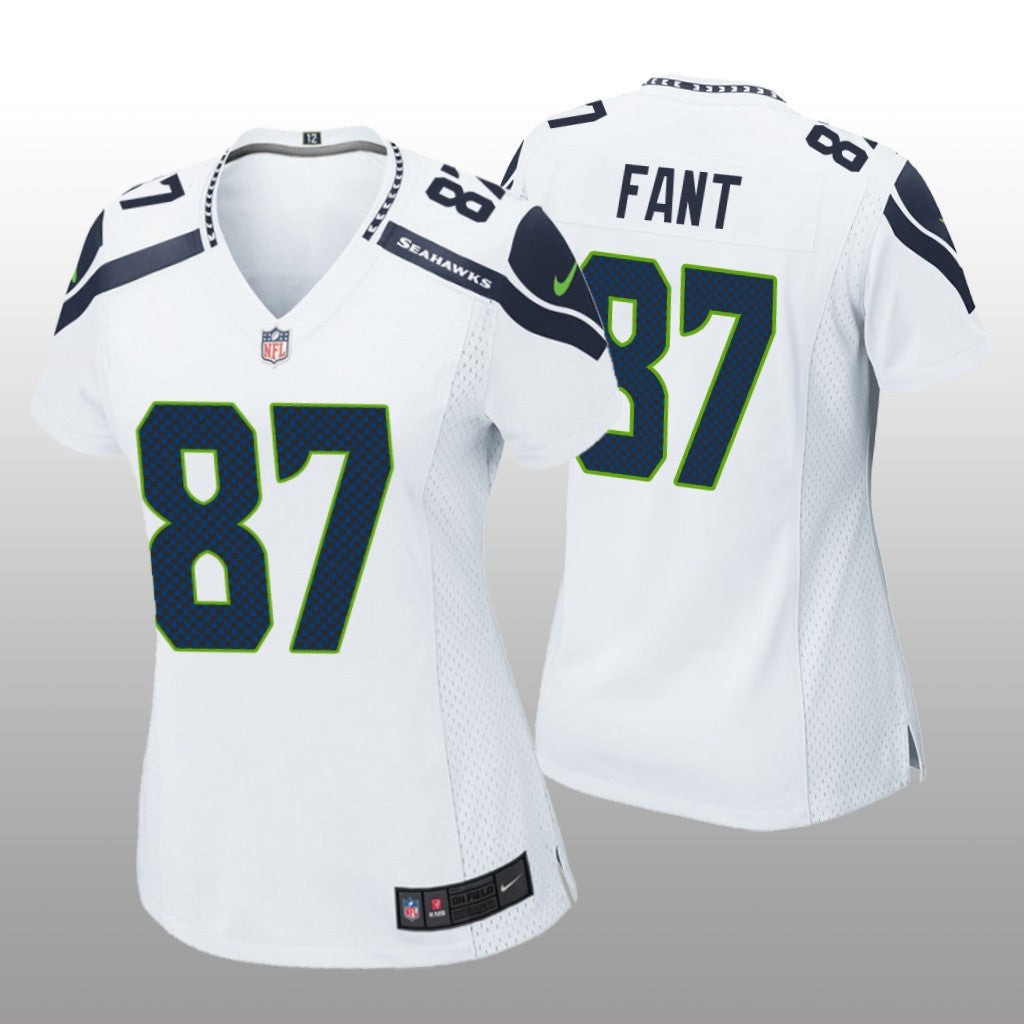 Seattle Seahawks Noah Fant White Jersey Game Women's