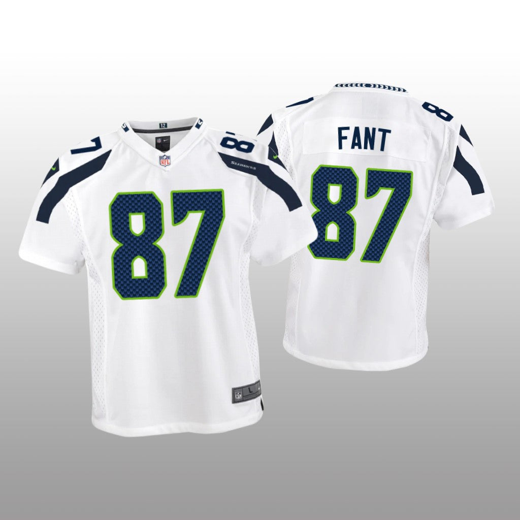 Seattle Seahawks Noah Fant White Jersey Game Youth