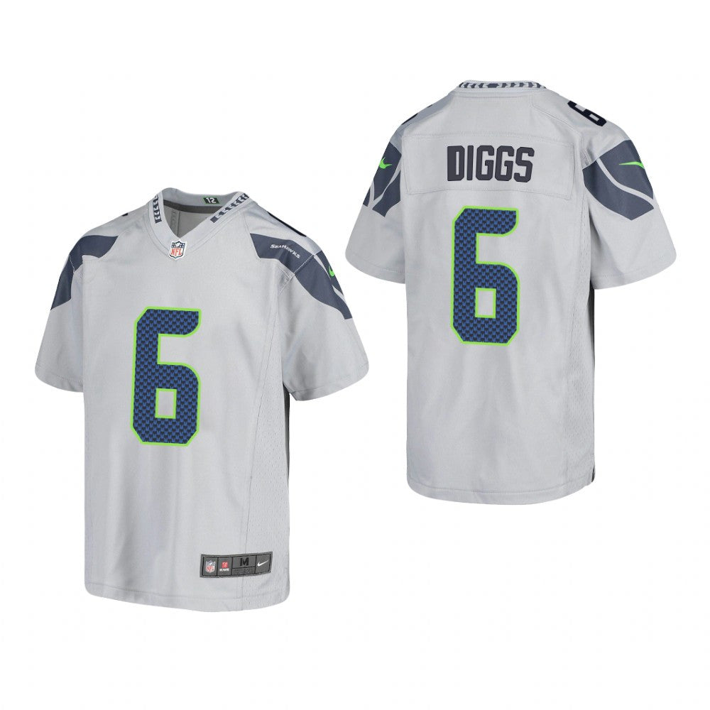 Seattle Seahawks Quandre Diggs Gray Jersey Game Youth