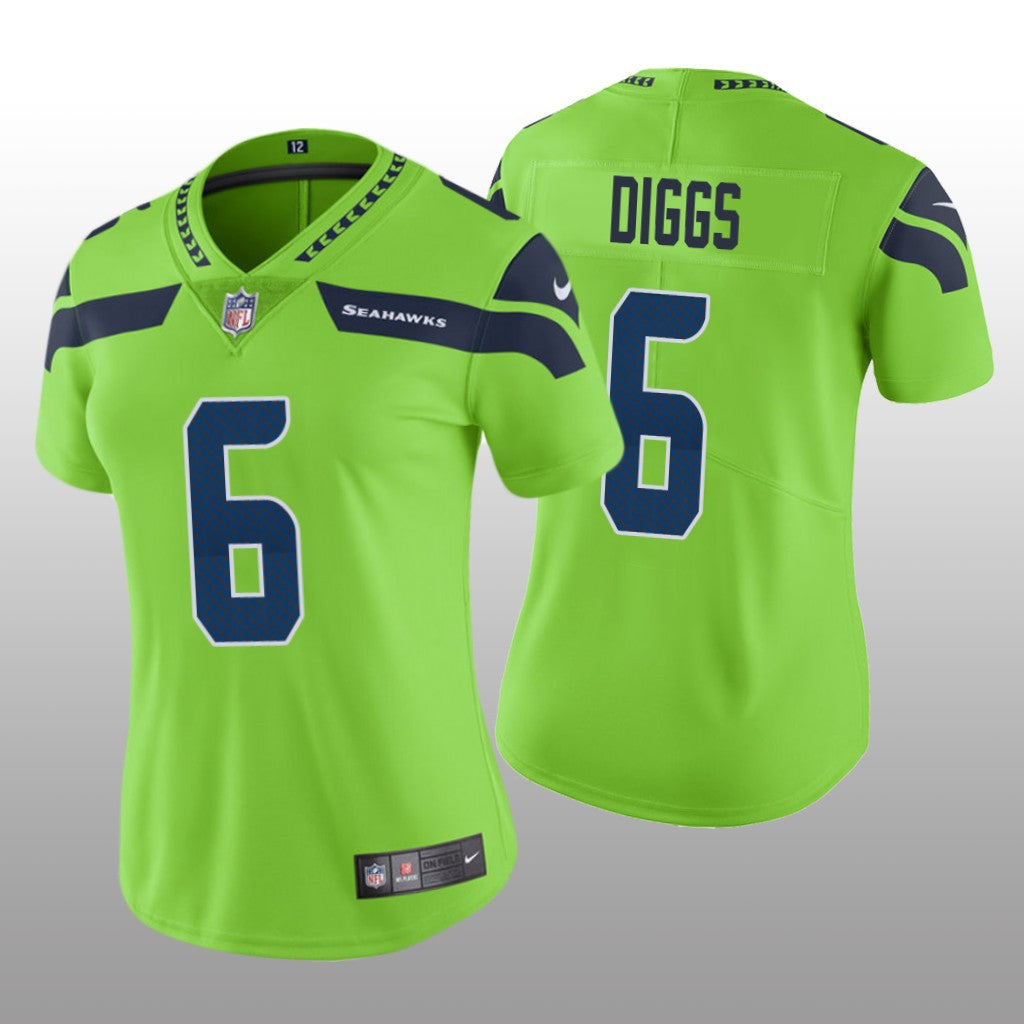 Seattle Seahawks Quandre Diggs Green Jersey Color Rush Limited Women's