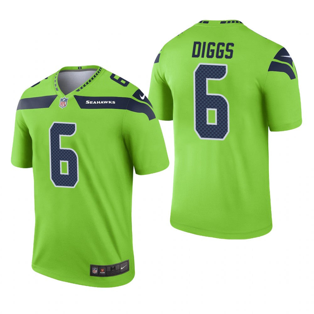 Seattle Seahawks Quandre Diggs Neon Green Jersey Legend Men's