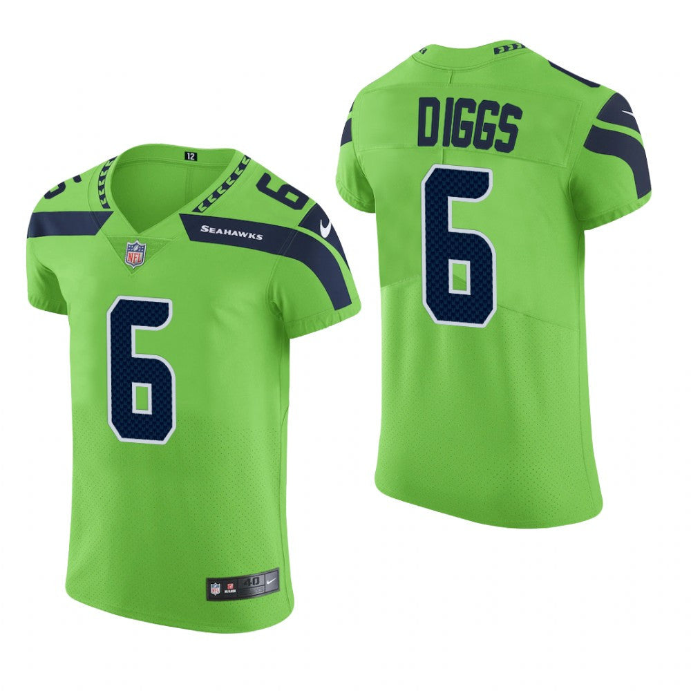 Seattle Seahawks Quandre Diggs Neon Green Jersey Vapor Elite Men's