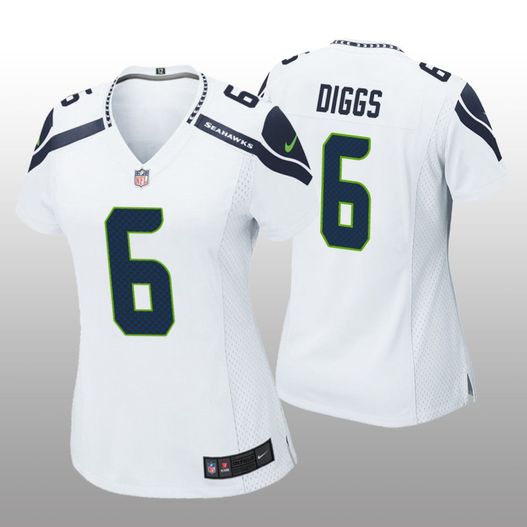 Seattle Seahawks Quandre Diggs White Jersey Game Women's