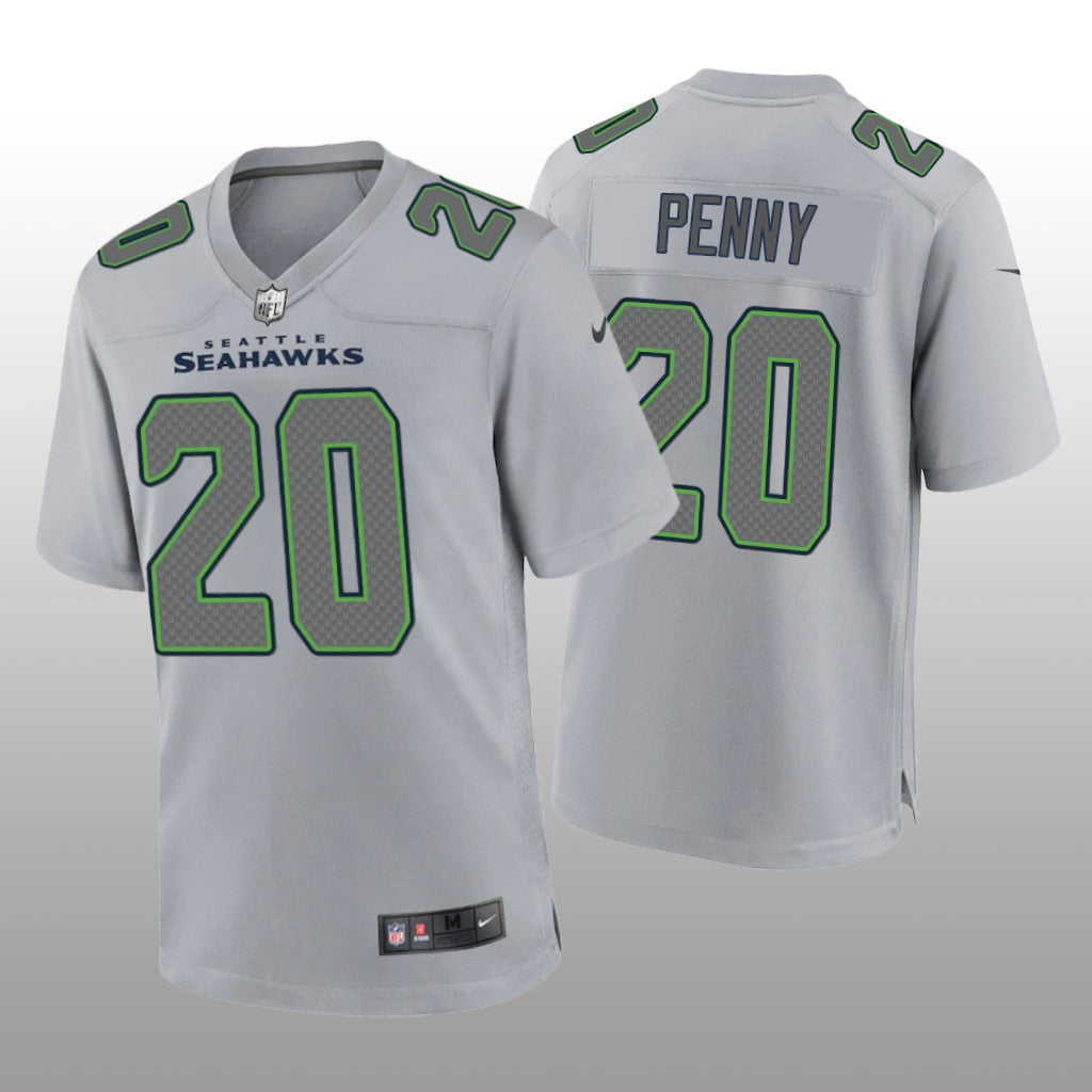 Seattle Seahawks Rashaad Penny Gray Jersey Atmosphere Fashion Game Men's