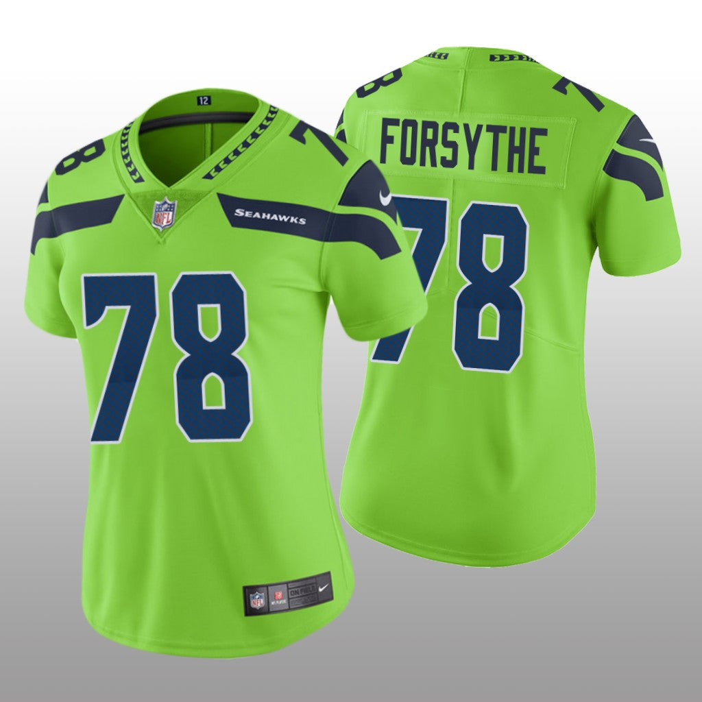 Seattle Seahawks Stone Forsythe Green Jersey Color Rush Limited Women's