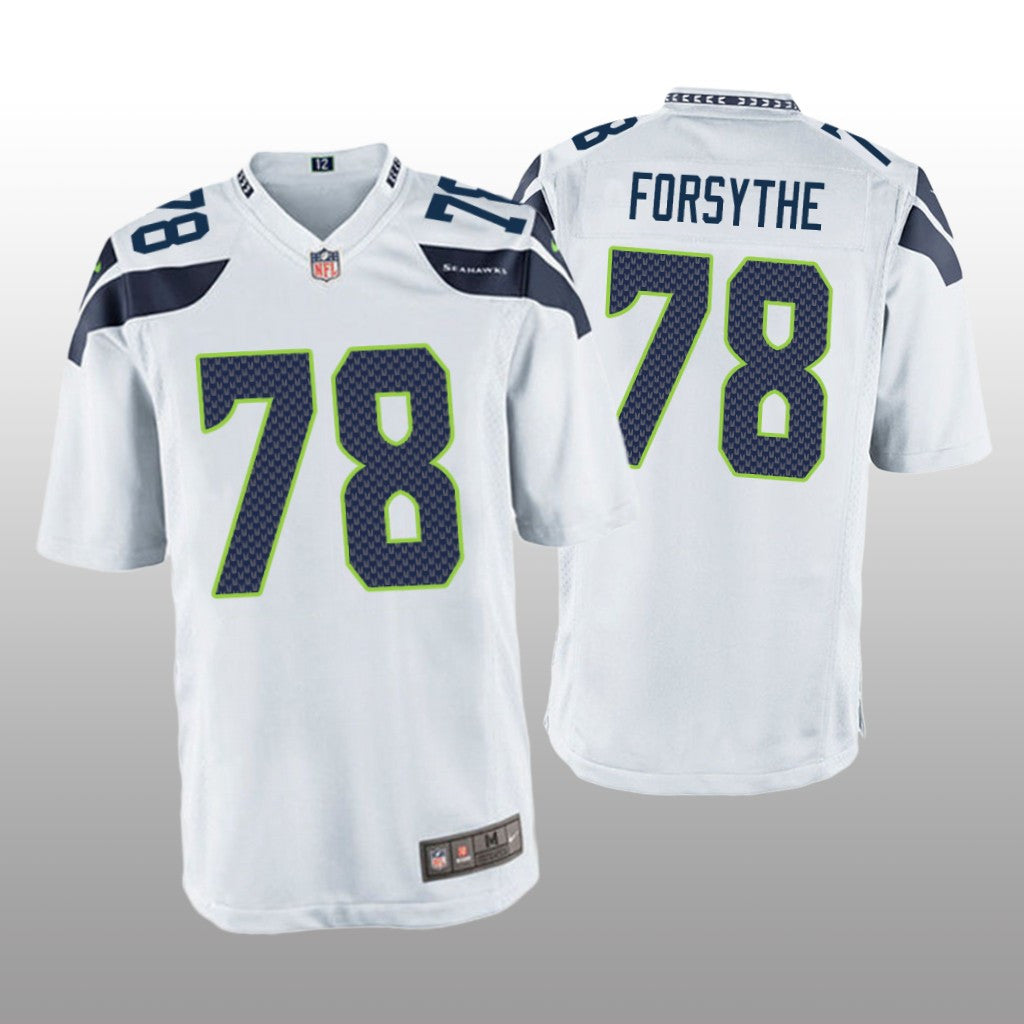 Seattle Seahawks Stone Forsythe White Jersey Game Men's