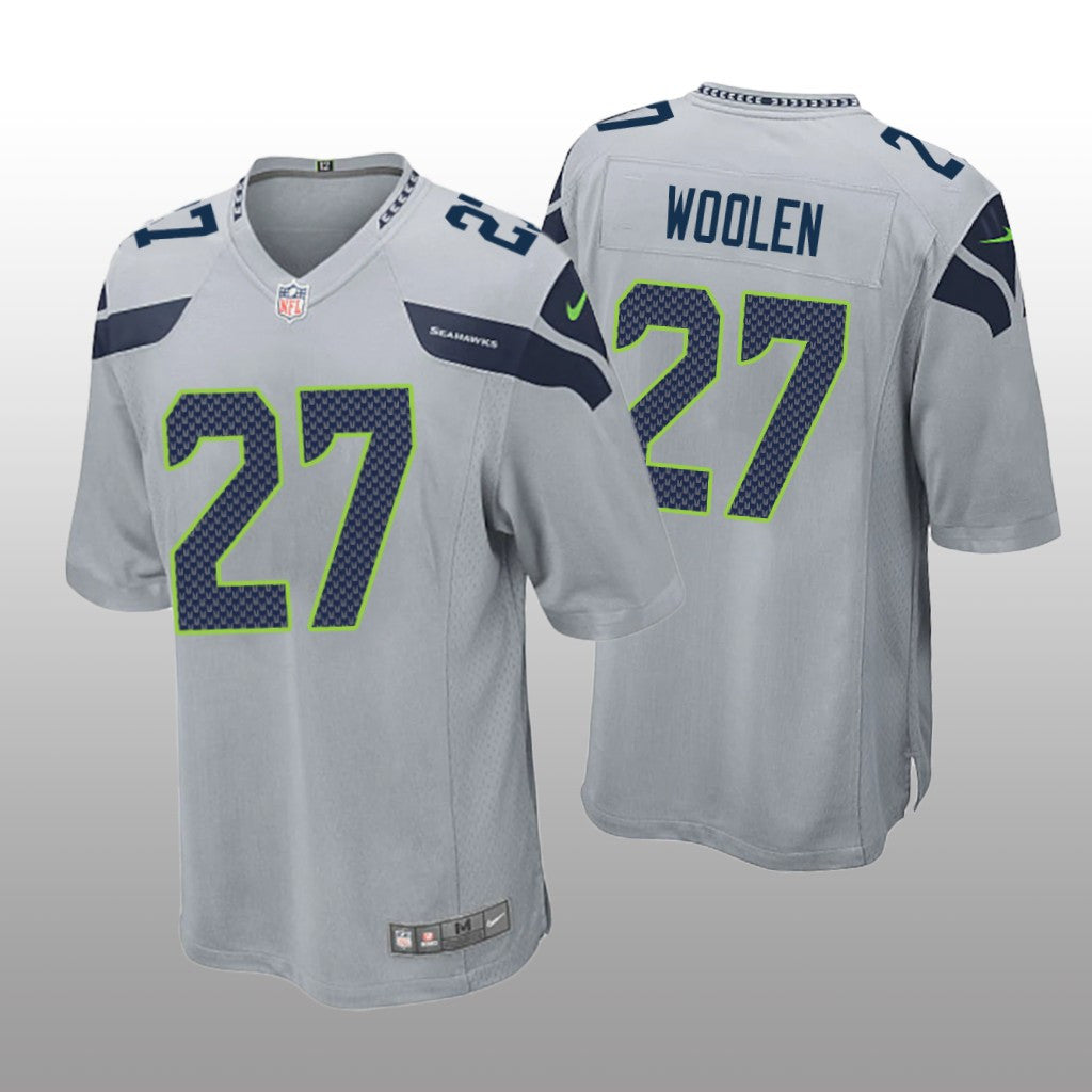 Seattle Seahawks Tariq Woolen Gray Jersey Game Men's