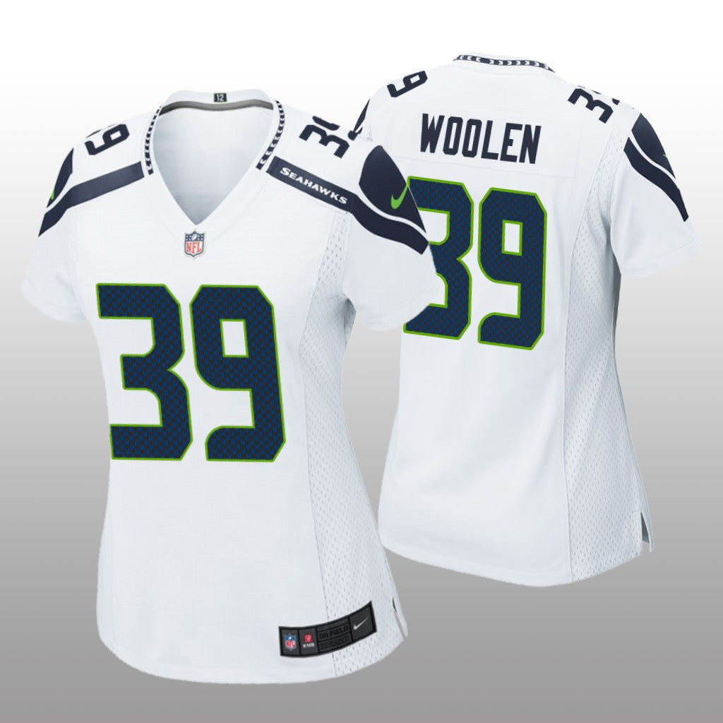 Seattle Seahawks Tariq Woolen White Jersey Game Women's