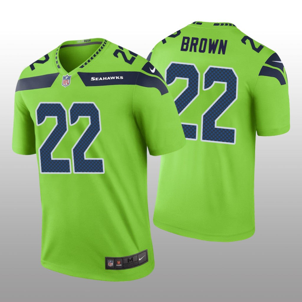 Seattle Seahawks Tre Brown Green Jersey Color Rush Legend Men's