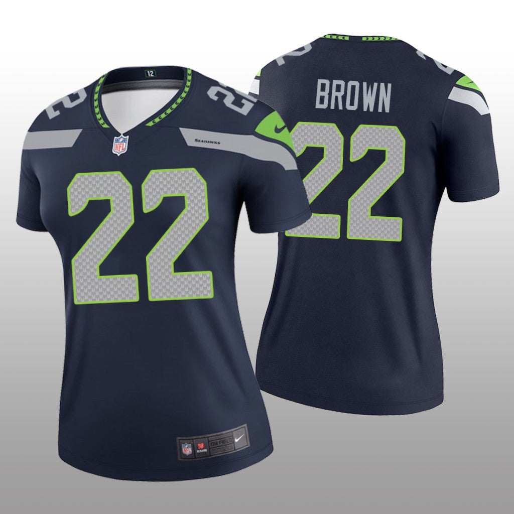 Seattle Seahawks Tre Brown Navy Jersey Legend Women's