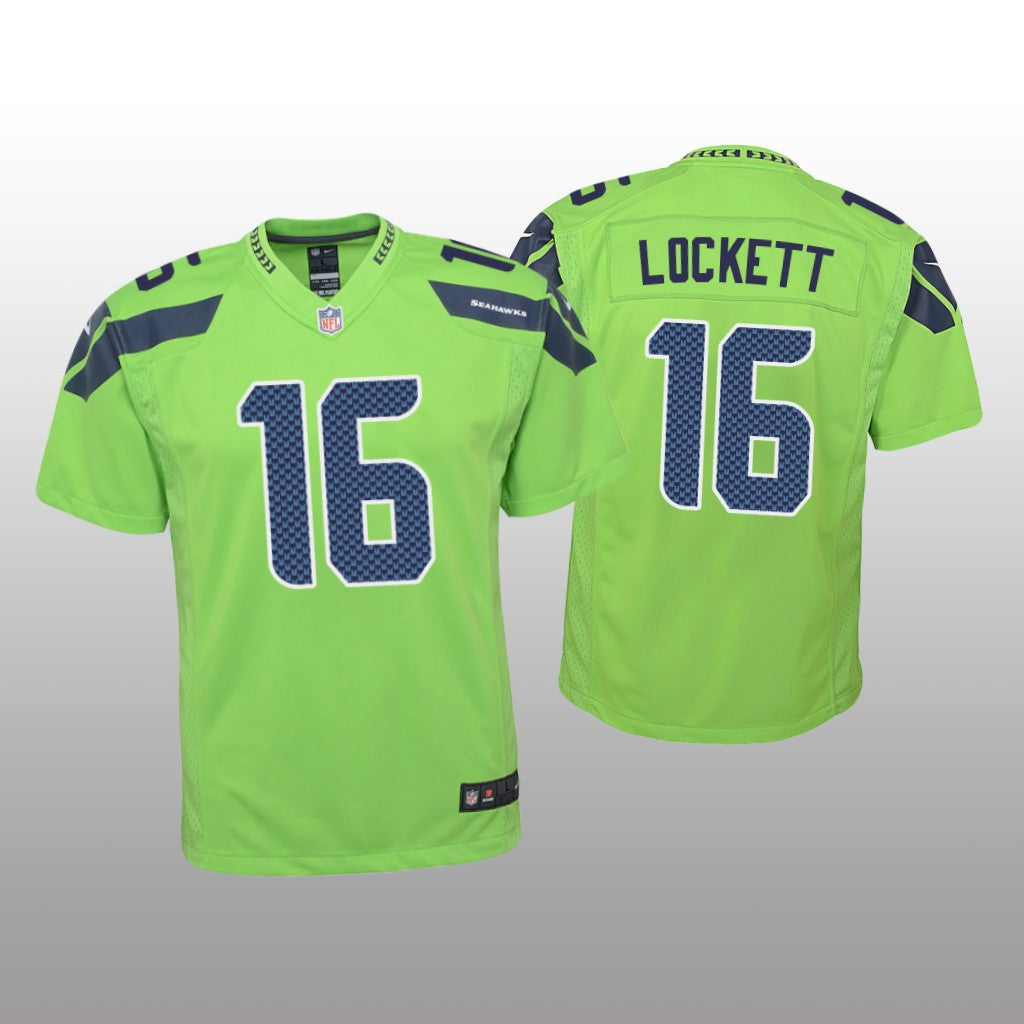 Seattle Seahawks Tyler Lockett Green Jersey Color Rush Game Youth