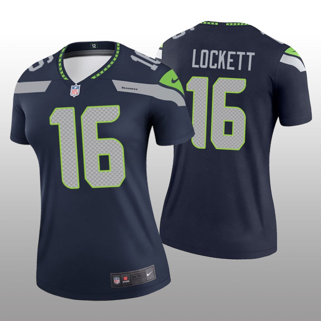 Seattle Seahawks Tyler Lockett Navy Jersey Legend Women's